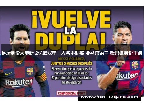 足坛身价大更新 2亿欧双星一人名不副实 亚马尔第三 姆巴佩身价下滑