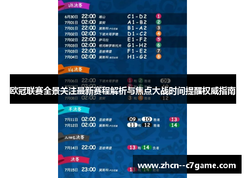 欧冠联赛全景关注最新赛程解析与焦点大战时间提醒权威指南 欧冠联赛全景关注最新赛程解析与焦点大战时间提醒权威指南